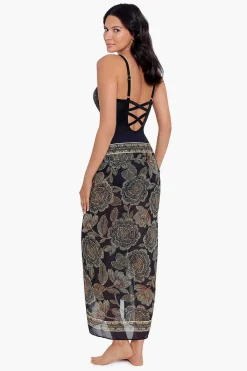 Vrouwen Miraclesuit Cover-Ups|Bloemblaadje Pusher Sjaal Pareo Swim Cover Up
