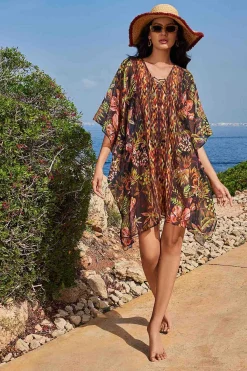 Vrouwen Miraclesuit Cover-Ups|Botanico Caftan Zwembedekking