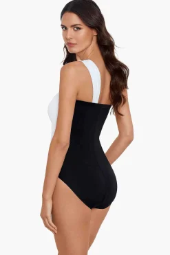 Vrouwen Miraclesuit Bandeau|Colorblock Godin Badpak Uit Een Stuk