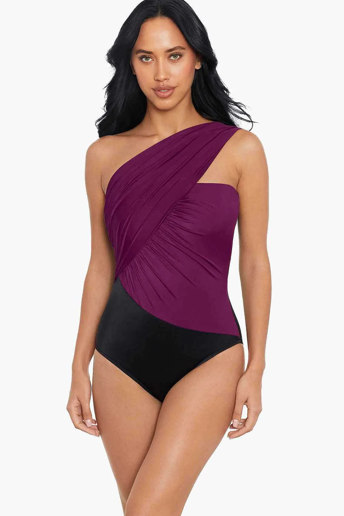 Vrouwen Miraclesuit Bandeau|Colorblock Godin Badpak Uit Een Stuk