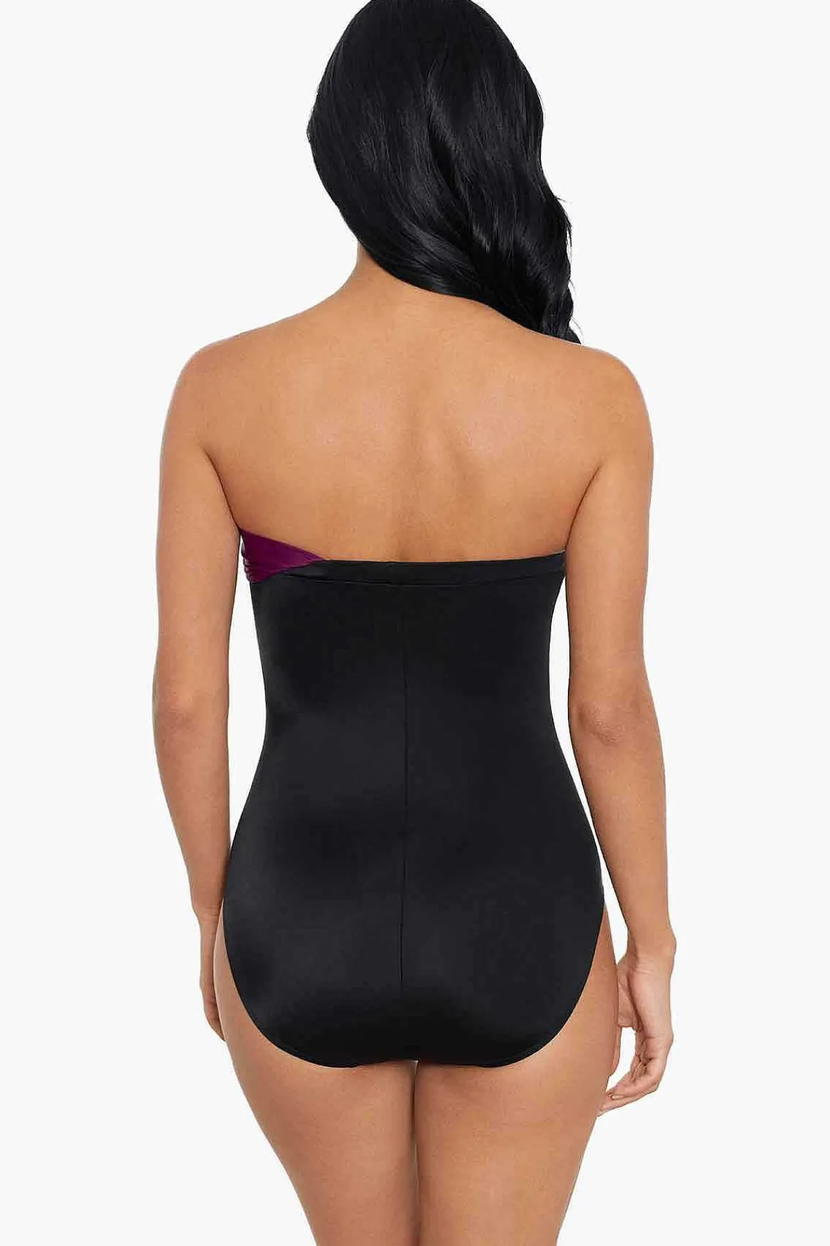 Vrouwen Miraclesuit Bandeau|Colorblock Godin Badpak Uit Een Stuk