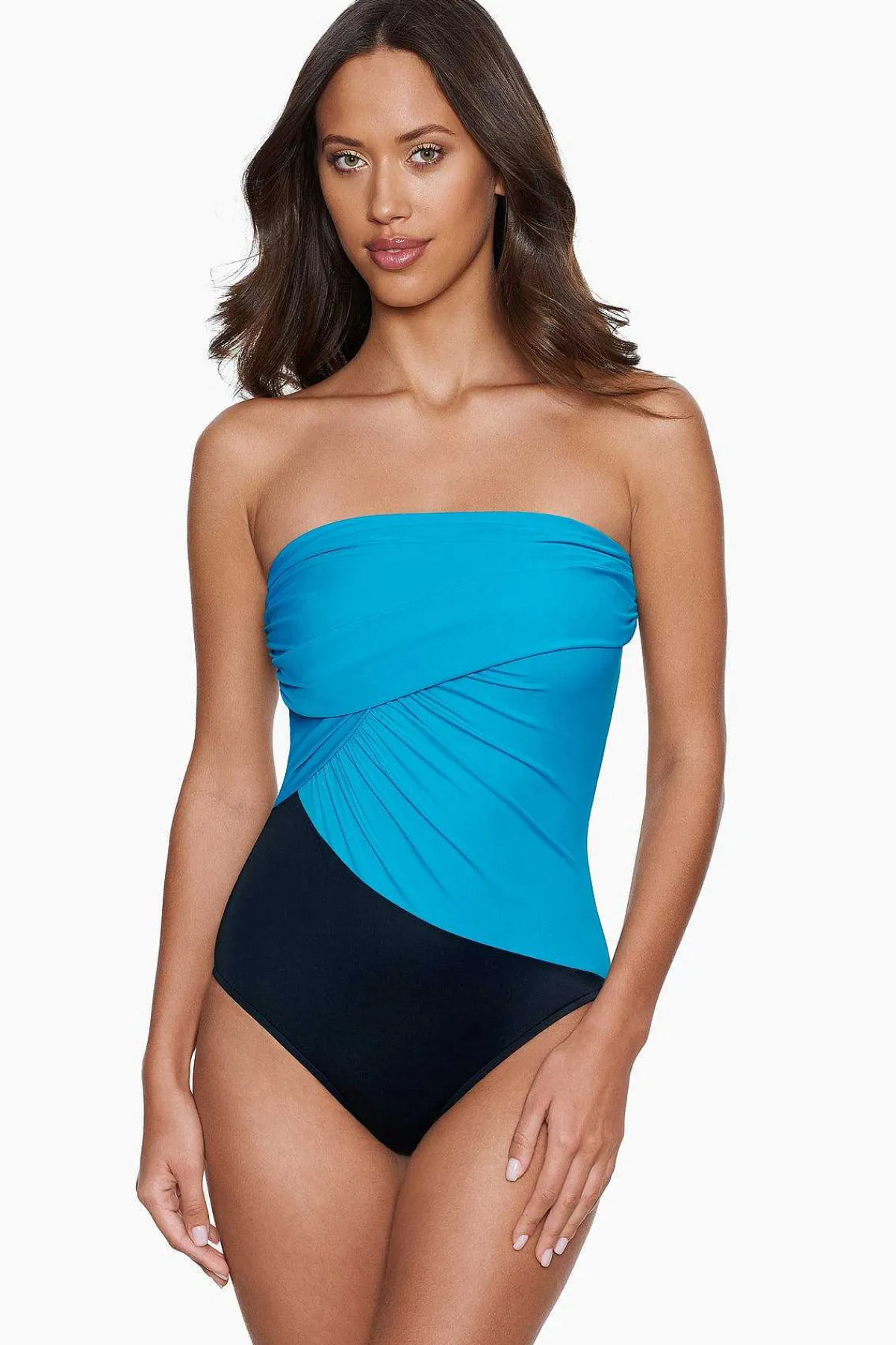 Vrouwen Miraclesuit Een Stuk|Colorblock Godin Badpak Uit Een Stuk