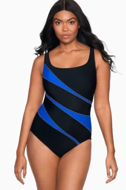 Vrouwen Miraclesuit Een Stuk|Colorblock Helix Badpak Uit Een Stuk Dd-Cup