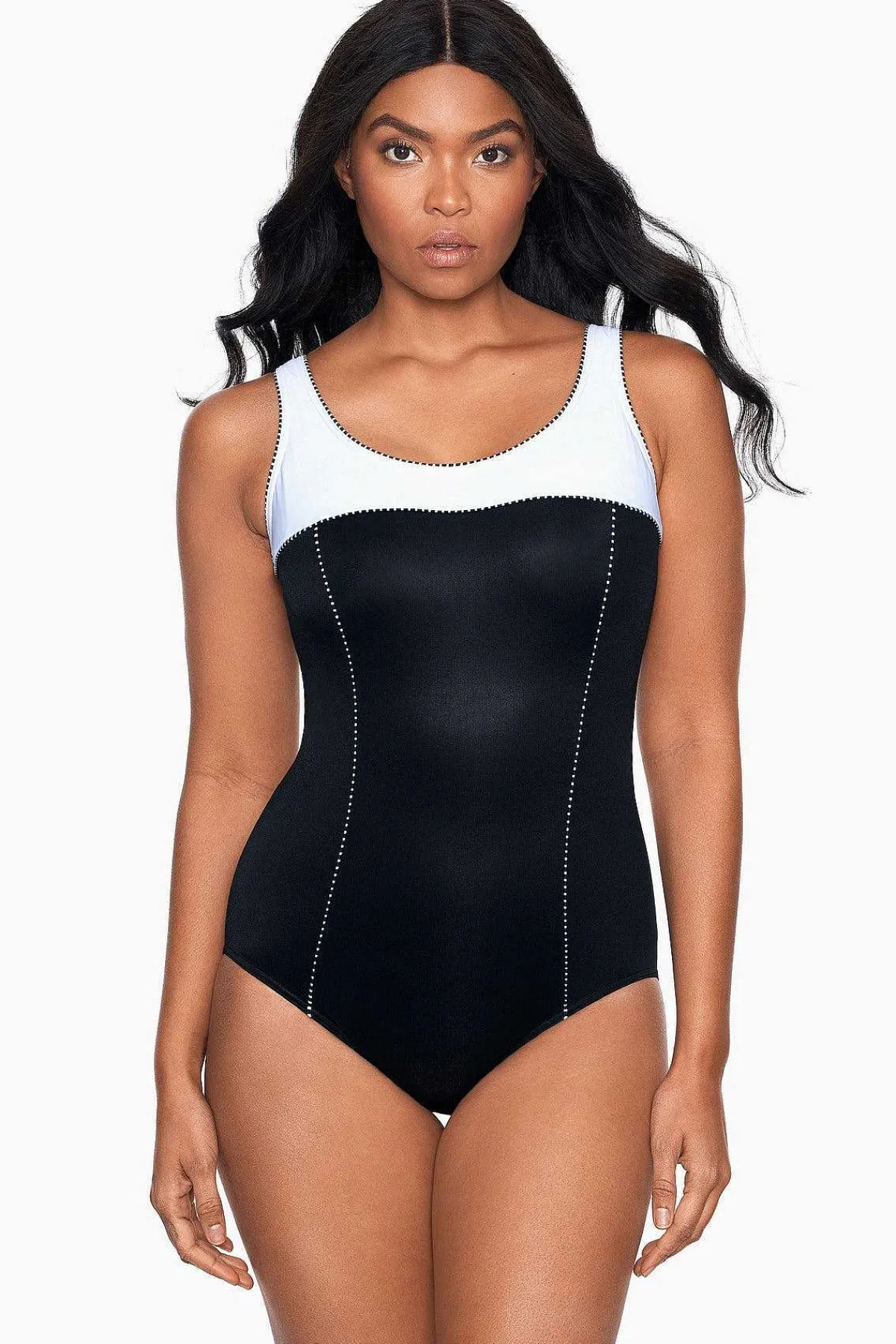 Vrouwen Miraclesuit Een Stuk|Colorblock Touche Badpak Uit Een Stuk, Dd-Cup