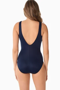 Vrouwen Miraclesuit Een Stuk|Crossover Met Mesh-Zwempak Uit Een Stuk