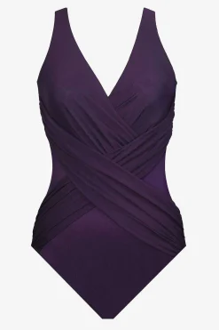 Vrouwen Miraclesuit Een Stuk|Crossover Met Mesh-Zwempak Uit Een Stuk