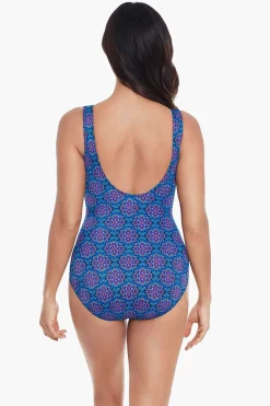 Vrouwen Miraclesuit Een Stuk|Danube Bleu Criss Cross Escape Zwempak Uit Een Stuk