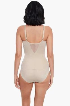 Vrouwen Miraclesuit Buikcontrole|Doorschijnend X-Firm Hemdje Met Beugel