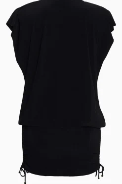 Vrouwen Miraclesuit Cover-Ups|Gesmokte Strandjurk, Zwembedekking