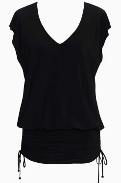 Vrouwen Miraclesuit Cover-Ups|Gesmokte Strandjurk, Zwembedekking