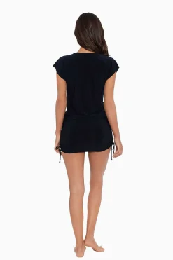 Vrouwen Miraclesuit Cover-Ups|Gesmokte Strandjurk, Zwembedekking
