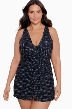 Vrouwen Miraclesuit Zwemjurk|Grote Maat Pin Point Marais Zwemjurk Uit Een Stuk