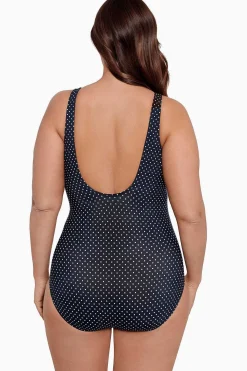 Vrouwen Miraclesuit Een Stuk|Grote Maat Pin Point Oceanus Zwempak Uit Een Stuk