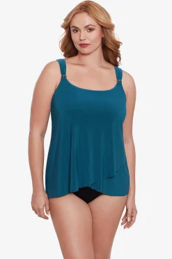 Vrouwen Miraclesuit Tankini-Topjes|Grote Maat Razzle Dazzle Tankinitop Met Beugel