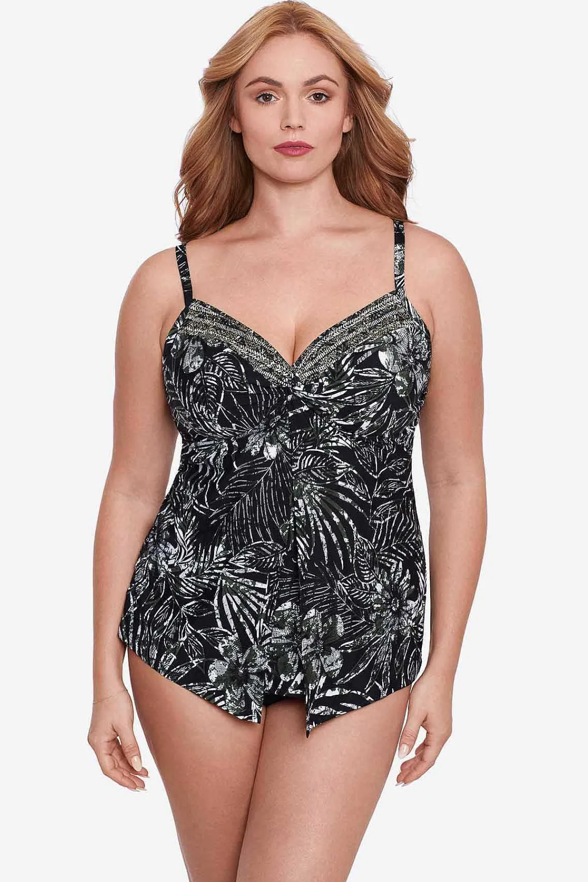 Vrouwen Miraclesuit Tankini-Topjes|Grote Maat Zahara Love Knot Tankinitop