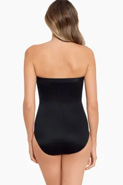 Vrouwen Miraclesuit Bandeau|Lang Torso Avanti Bandeau Badpak Uit Een Stuk
