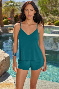 Vrouwen Miraclesuit Zwemjurk|Mila Eendelig Romperbadpak
