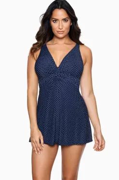 Vrouwen Miraclesuit Zwemjurk|Pin Point Marais Zwemjurk Uit Een Stuk