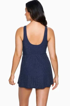 Vrouwen Miraclesuit Zwemjurk|Pin Point Marais Zwemjurk Uit Een Stuk