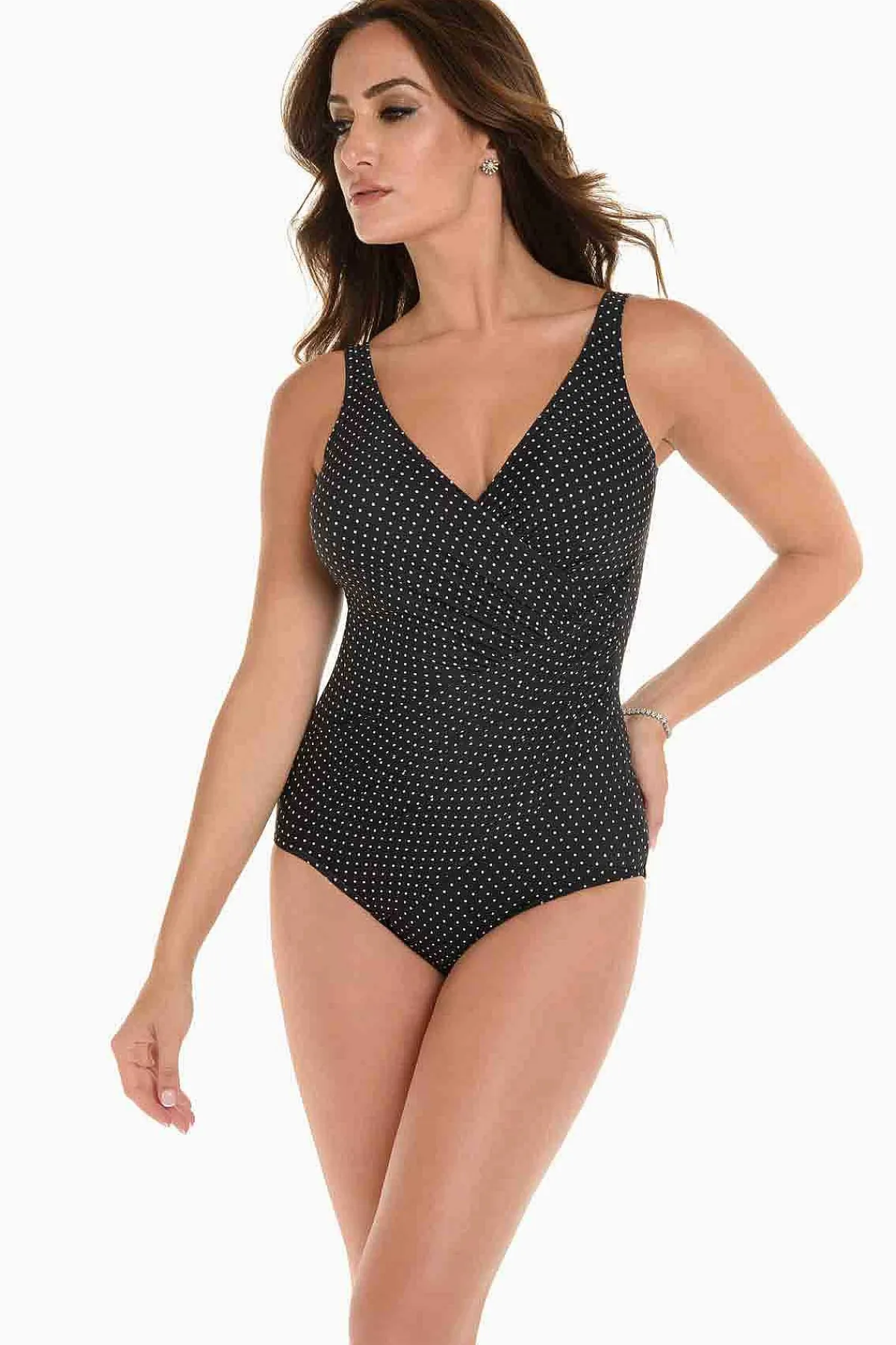 Vrouwen Miraclesuit Een Stuk|Pin Point Oceanus Zwempak Uit Een Stuk