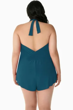Vrouwen Miraclesuit Zwemjurk|Plus Size Bianca Eendelig Romperbadpak