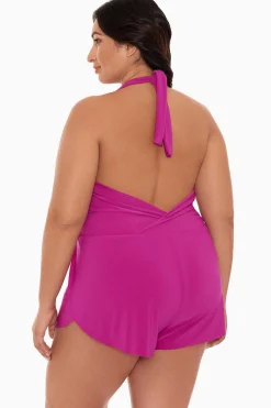 Vrouwen Miraclesuit Zwemjurk|Plus Size Bianca Eendelig Romperbadpak