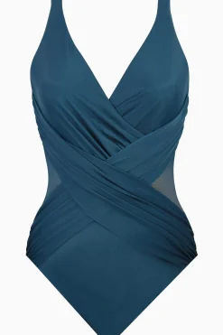 Vrouwen Miraclesuit Een Stuk|Plus Size Crossover Badpak Uit Een Stuk