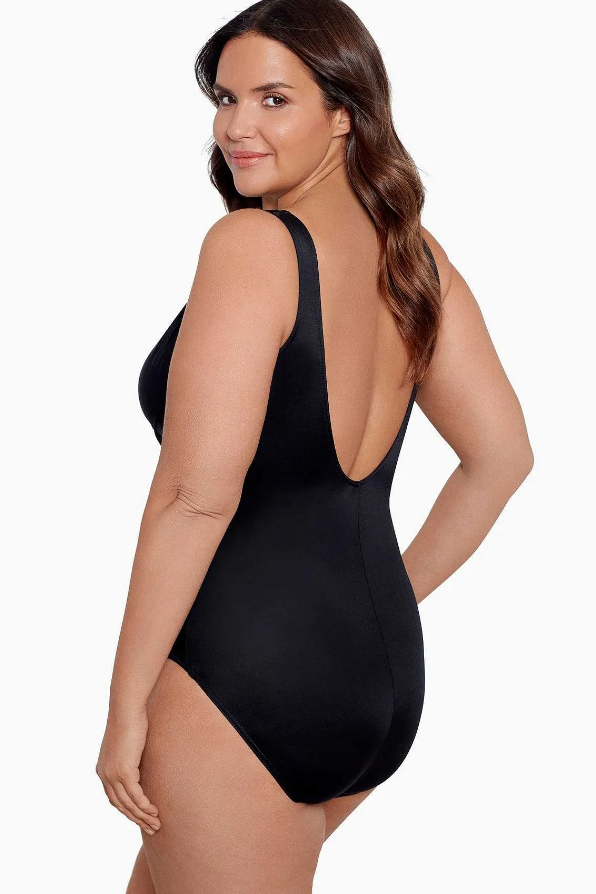 Vrouwen Miraclesuit Een Stuk|Plus Size Crossover Badpak Uit Een Stuk