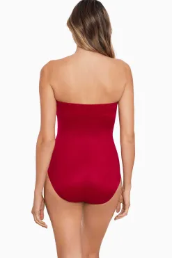 Vrouwen Miraclesuit Bandeau|Rock Solid Madrid Bandeau-Badpak Uit Een Stuk