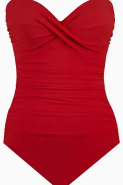Vrouwen Miraclesuit Bandeau|Rock Solid Madrid Bandeau-Badpak Uit Een Stuk