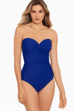Vrouwen Miraclesuit Bandeau|Rock Solid Madrid Bandeau-Badpak Uit Een Stuk