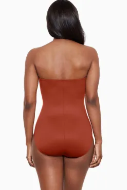 Vrouwen Miraclesuit Bandeau|Rock Solid Madrid Bandeau-Badpak Uit Een Stuk