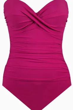 Vrouwen Miraclesuit Bandeau|Rock Solid Madrid Bandeau-Badpak Uit Een Stuk