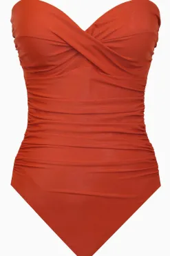 Vrouwen Miraclesuit Bandeau|Rock Solid Madrid Bandeau-Badpak Uit Een Stuk