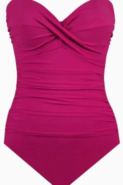 Vrouwen Miraclesuit Bandeau|Rock Solid Madrid Bandeau-Badpak Uit Een Stuk