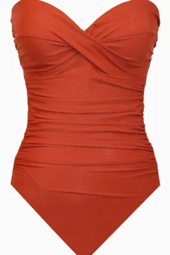 Vrouwen Miraclesuit Bandeau|Rock Solid Madrid Bandeau-Badpak Uit Een Stuk