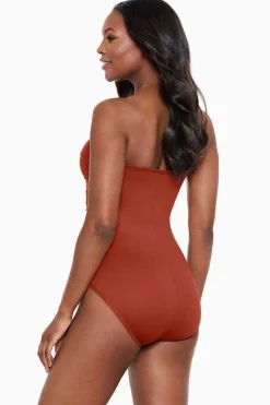 Vrouwen Miraclesuit Bandeau|Rock Solid Madrid Bandeau-Badpak Uit Een Stuk