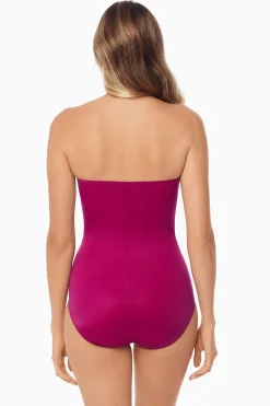 Vrouwen Miraclesuit Bandeau|Rock Solid Madrid Bandeau-Badpak Uit Een Stuk