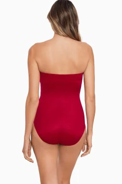 Vrouwen Miraclesuit Bandeau|Rock Solid Madrid Bandeau-Badpak Uit Een Stuk