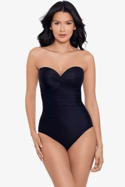 Vrouwen Miraclesuit Bandeau|Rock Solid Madrid Bandeau-Badpak Uit Een Stuk