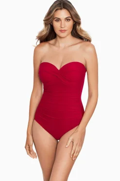 Vrouwen Miraclesuit Bandeau|Rock Solid Madrid Bandeau-Badpak Uit Een Stuk