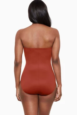 Vrouwen Miraclesuit Bandeau|Rock Solid Madrid Bandeau-Badpak Uit Een Stuk