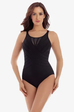 Vrouwen Miraclesuit Een Stuk|Spectra Hoogsluitend Badpak Uit Een Stuk