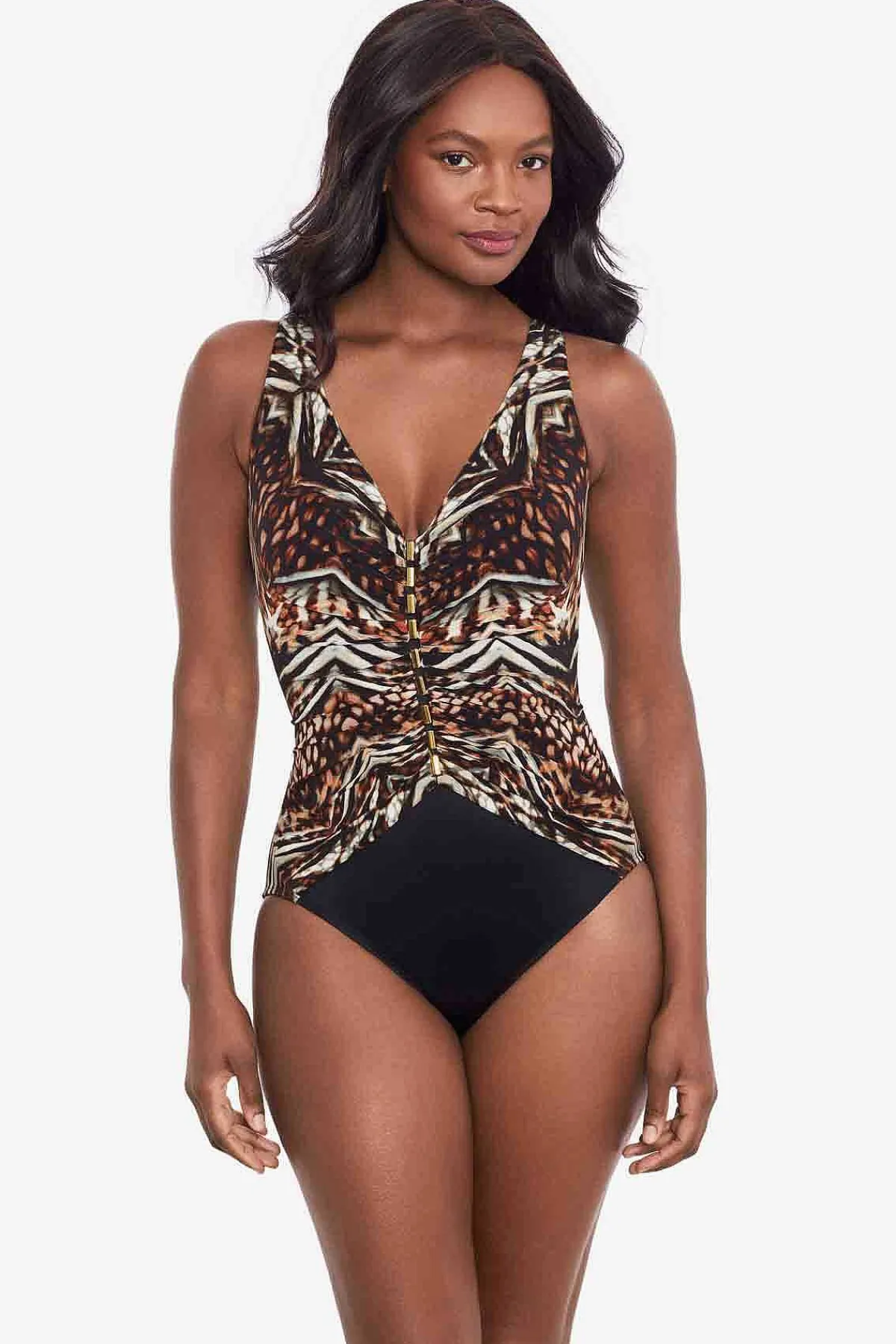 Vrouwen Miraclesuit Een Stuk|Tribal Tijgerin Charmer Badpak Uit Een Stuk