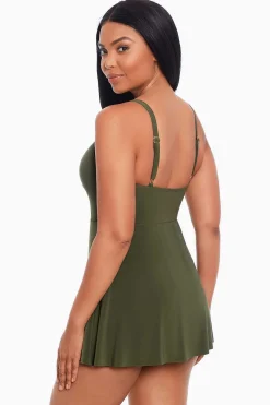 Vrouwen Miraclesuit Zwemjurk|Twisted Sisters Adora Beugelzwemjurk